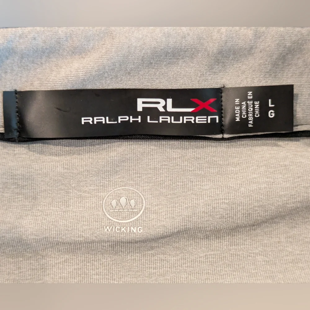 RLX Ralph Lauren Gray Performance Polo Shirt GT Moisture Wicking Golf